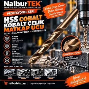 Hss Cobalt Kobalt Çelik Matkap Ucu 8mm