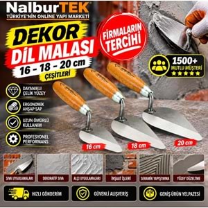 Dekor Dil Malası 16cm Ahşap Saplı