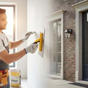 Dekor Alçı Malası Açık Plastik Saplı 35cm