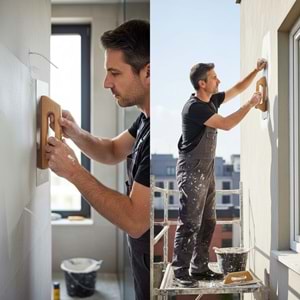 Dekor Alçı Malası Ahşap Saplı 50cm