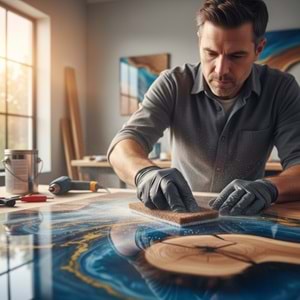 Dekor Epoksi Zımpara Keçesi 2li