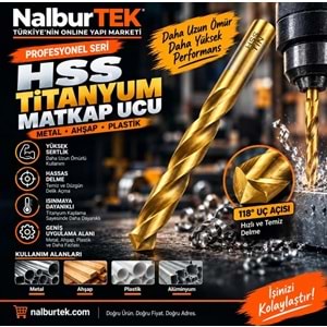 Hss Matkap Ucu Titanyum Kaplı DIN 338 7.5mm