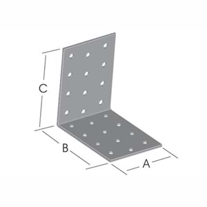 Masa Gönye Sac Köşebent 60x80x80 mm