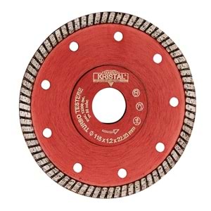 Kristal Turbo Elmas Hassas İnce Seramik Fayans Kesici Disk 115mm