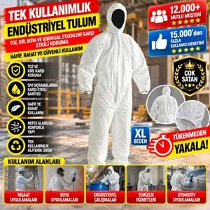 Tek Kullanımlık Endüstriyel Tulum XL
