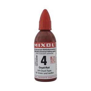 Mixol Renk Tüpü Oksit Kırmızı No:4 - 20ml Mixol Renk Tüpü Oksit Kırmızı No:4 - 20ml