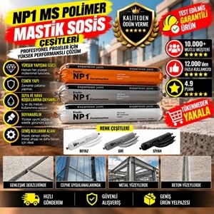 NP1 Ms Polimer Mastik Sosis 570ml Antrasit