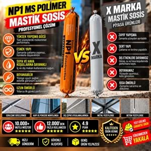 NP1 Ms Polimer Mastik Sosis 570ml Antrasit
