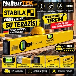Stabila Profesyonel Su Terazisi 60cm