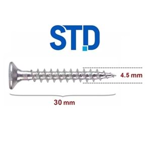STD Sunta Vidası 4.5x30 (500 Adet)