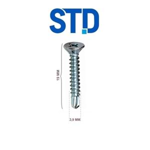STD Yhb Matkap Uçlu Vida 3.9x19 (2500 Ad)