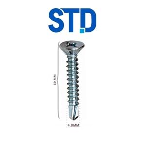 STD Yhb Matkap Uçlu Vida 4.8x60 (300 Ad)