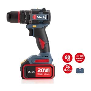 Stechend Akülü Şarjlı Darbesiz Vidalama 60nm Kömürsüz SX12-2x4.0 Ah