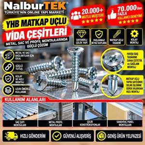 YHB Matkap Uçlu Vida 4,8x22 (500 Ad)