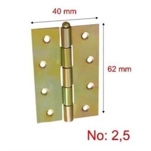 Amerikan Yaprak Menteşe (24 Adet) - 2,5 No