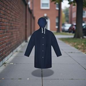 Pvc Lüks Yağmurluk Pardesü Tipi Lacivert
