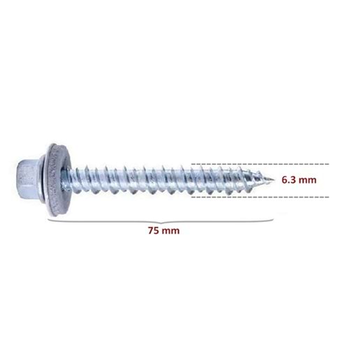 Ahşap Çatı Vidası 6.3x75mm Betofast