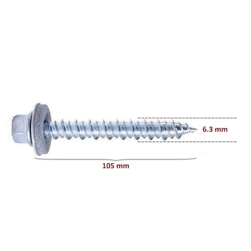 Ahşap Çatı Vidası 6.3x105mm Betofast