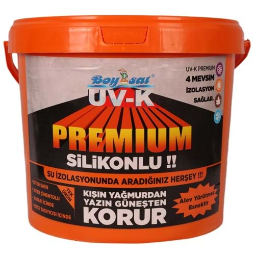 UV-K Premium Seramik Beton Membran Şingıl Sac Teras Dam Üzeri Su Yalıtım Boyası Çim Yeşili 15 KG