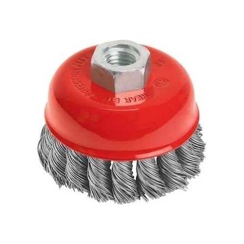 Çanak Tel Fırça Burgulu 80mm