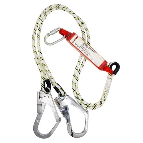 Safeset Çift Kollu Emniyet Şok Emicili Lanyard