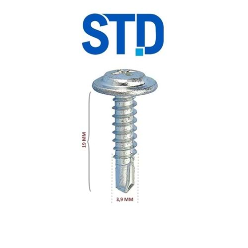 STD Pul Başlı Matkap Uçlu Vida RYSB 3.9x19 (1500 Ad)