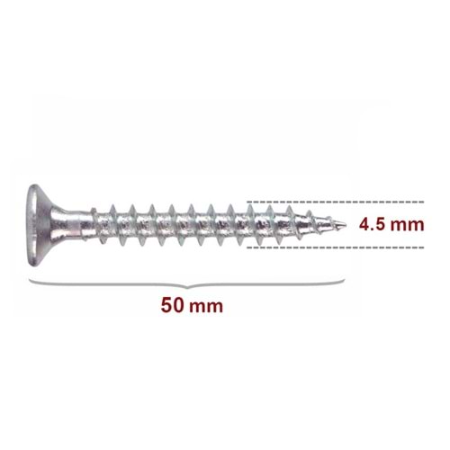 STD Sunta Vidası 4.5x50 (200 Adet)