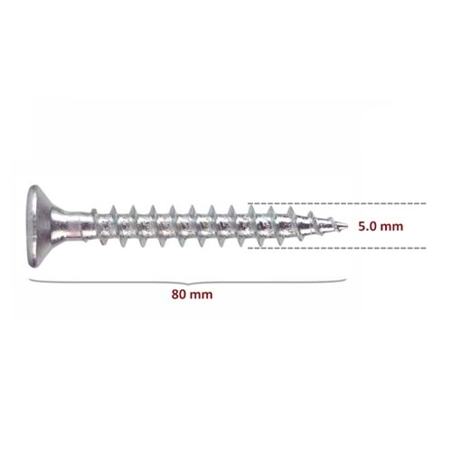 STD Sunta Vidası 5x80 (200 Adet)