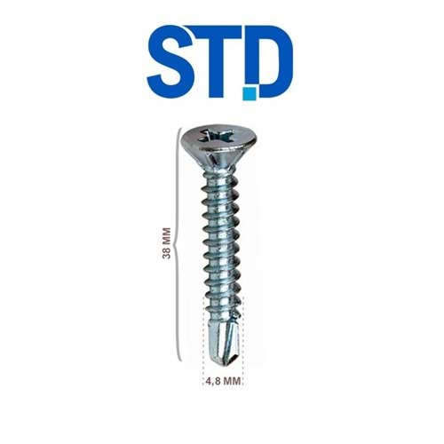 STD Yhb Matkap Uçlu Vida 4.8x38 (750 Ad)