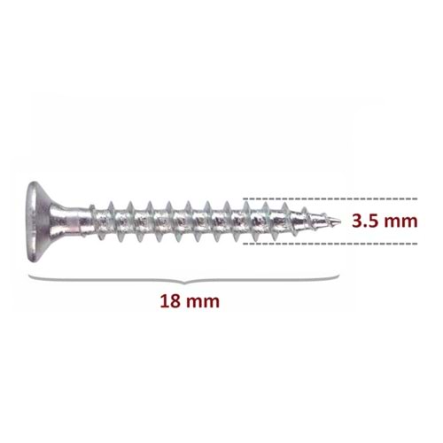 Sunta Vidası 3.5x18 (1000 Adet)