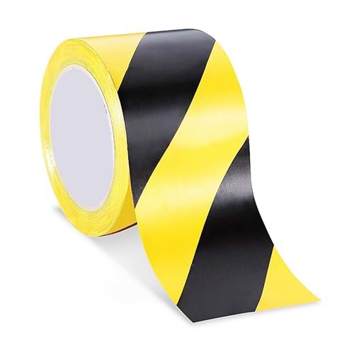 Yer İşaretleme Bandı Sarı Siyah 48mm 20 Metre