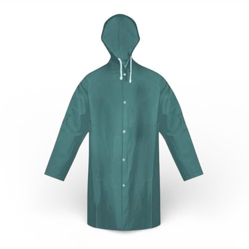 Pvc Lüks Yağmurluk Pardesü Tipi Yeşil