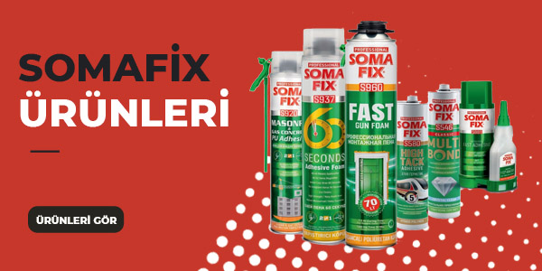 Somafix, Somafix Ürünleri, Somafix yapıştırıcılar, Somafix silikon, Somafix mastik, Somafix sprey yapıştırıcı, Somafix izolasyon ürünleri, Somafix montaj köpüğü, Somafix fiyatları, Somafix montaj köpüğü, Somafix çok satan ürünler