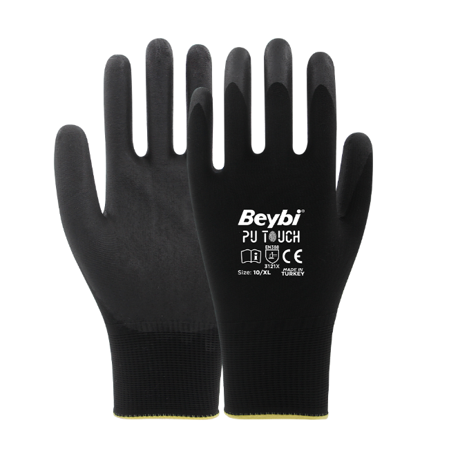 Beybi Pu Touch Poliüretan Eldiven 8 No