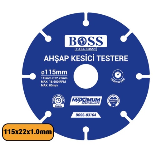 Boss Profesyonel Metal Ahşap Kesme Disk 115mm