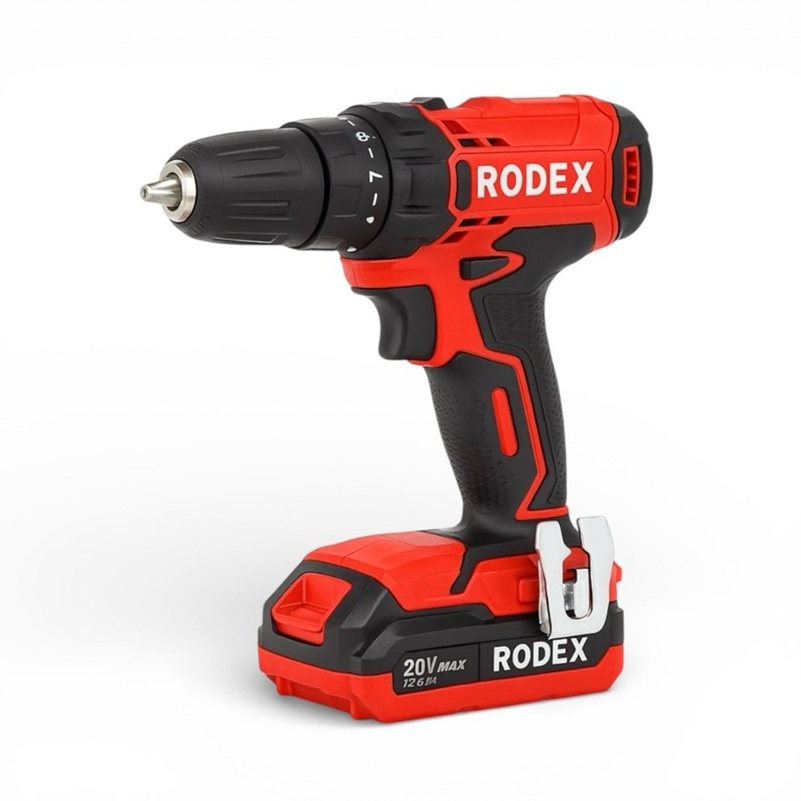 Rodex RDX3375 Akülü Şarjlı Vidalama Matkap 20V 2.0Ah
