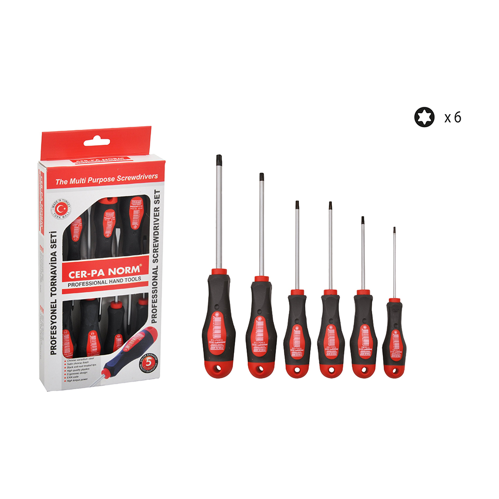 Cer-pa Prosoft Torx Tornavida Seti Takımı 6 Parça