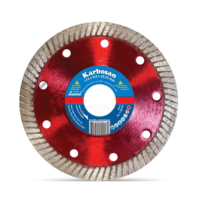 Karbosan İnce Segmentli Elmas Hassas Kesici Disk 115x0.8x22.23