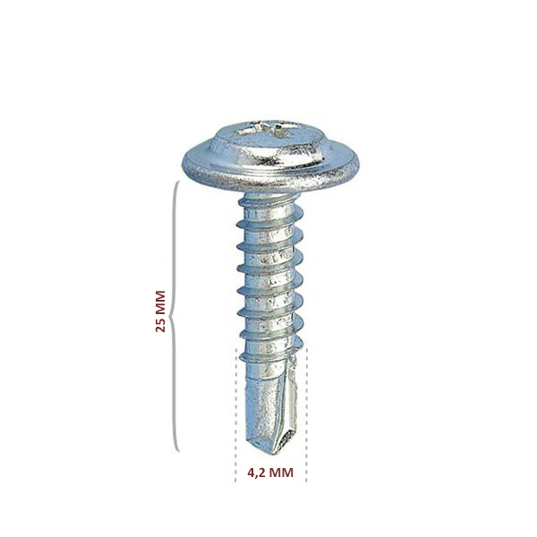 Pul Başlı Matkap Uçlu Vida RYSB 4,2x25 (1000 Ad)