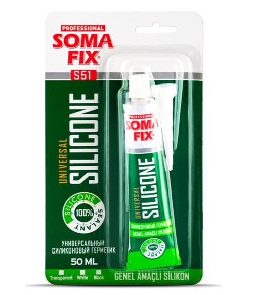 Somafix Üniversal Tüp Silikon Şeffaf 50ml