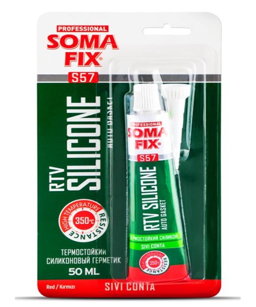 Somafix Rtv Yüksek Isı Silikonu Sıvı ContaTüp Kırmızı 50ml