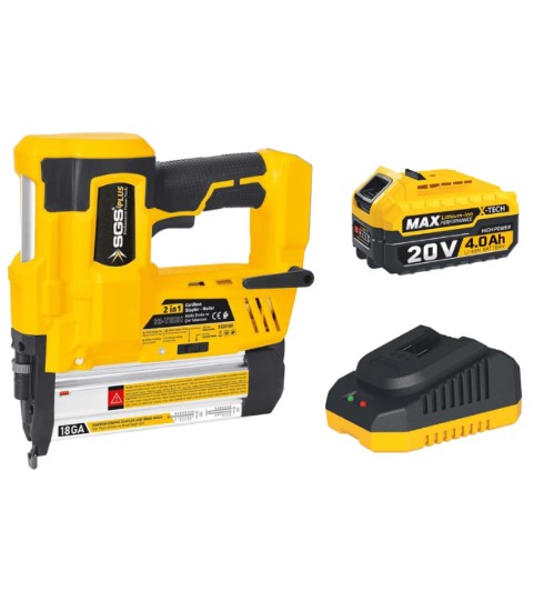 SGS Akülü Şarjlı Zımba ve Çivi Tabanca Seti 20V 1x4.0Ah