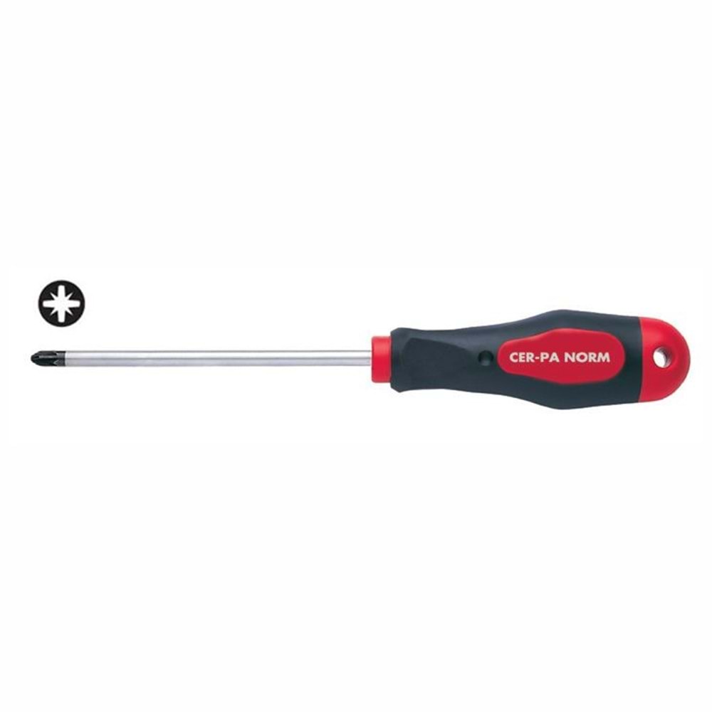 Cer-pa Prosoft Pozidiriv Yıldız Uçlu Tornavida PZ2x100mm