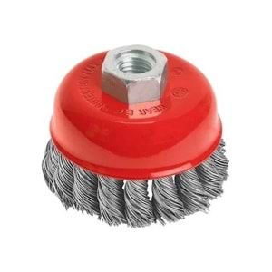 Çanak Tel Fırça Burgulu 100mm