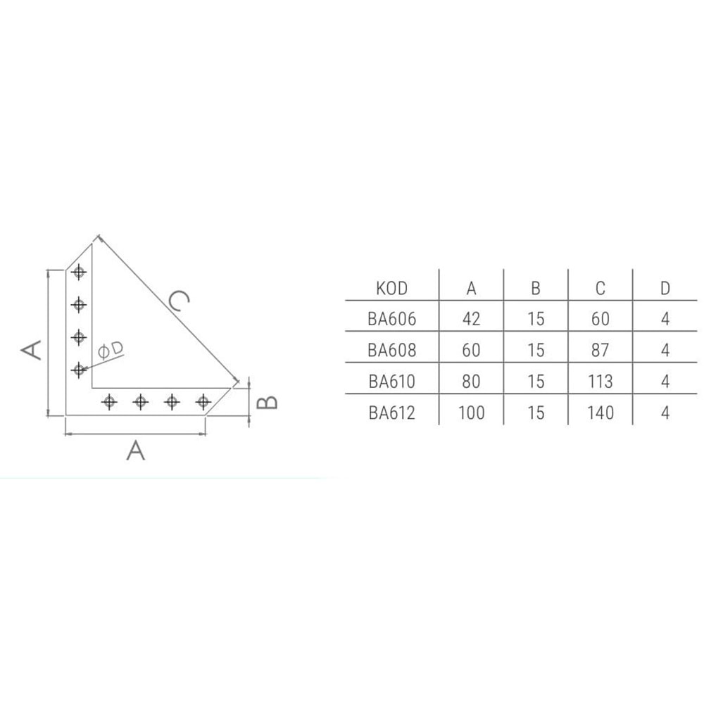 Sac Masa Gönye 12No 15x100x100
