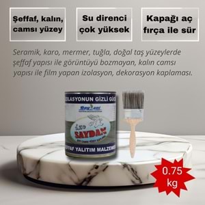 İzo Saydam Şeffaf Sıvı Cam 0.75 Kg