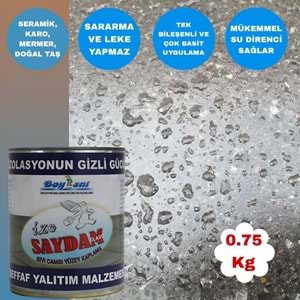 İzo Saydam Şeffaf Sıvı Cam 0.75 Kg