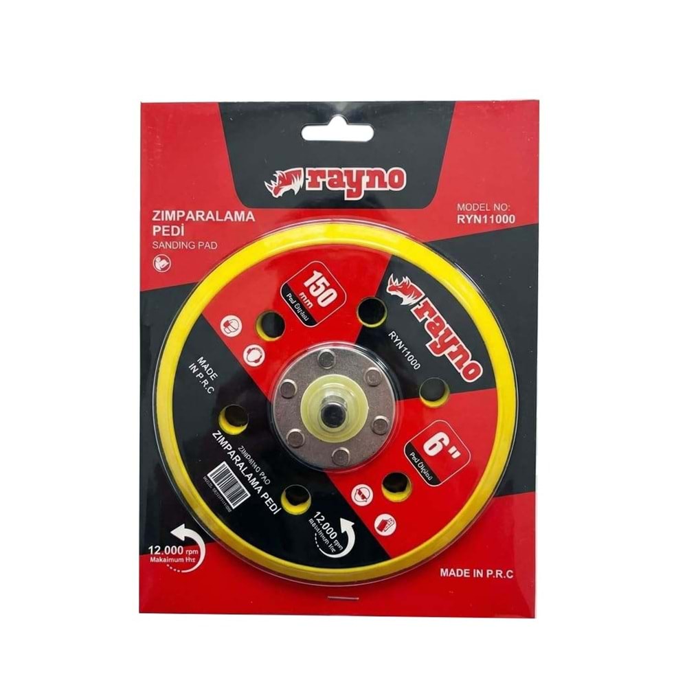 Havalı Eksantrik Orbital Cırtlı Zımpara Pedi/Tabanı 150mm