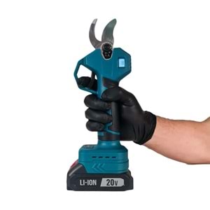 Catpower 1340 Akülü Şarjlı Bağ Makası Bahçe ve Dal Budama Kesme 35mm