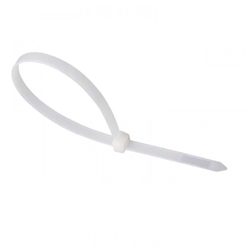 Nalburtek Cırt Kelepçe Kablo Bağı Beyaz 4.8x300 mm
